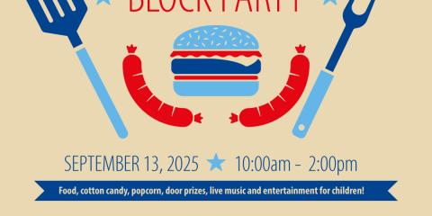 Bright Home Party ポスター　homeparty Welcome Home Block Party , 508 Fulton St, Durham, NC 27705